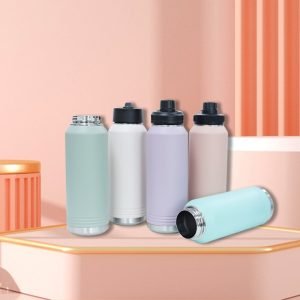 Insulated Water Bottle with Straw Lid